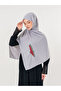 Polyster Gray Color Shawl Palestine Map Embroidered with Watermelon Colors S100036 - 6