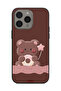 غطاء حماية لجهاز Apple iPhone 15 Pro بتصميم دب الدونات - 2