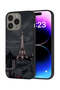 غطاء حماية لجهاز Apple iPhone 15 Pro Max بتصميم برج إيفل في الليل