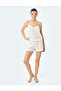 Cotton Comfortable Fit Fisto Detailed Textured Shorts Pajama Bottoms