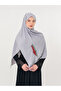 Polyster Gray Color Shawl Palestine Map Embroidered with Watermelon Colors S100036 - 7