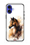 غطاء حماية لجهاز Apple iPhone 16 Plus بتصميم حصان تجريدي