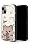 جراب حماية لجهاز Apple iPhone 13 mini برسومات الدب المبتسم