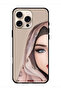 غطاء حماية لجهاز Apple iPhone 16 Pro Max بتصميم فتاة نصف الوجه