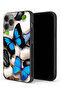 غطاء حماية لجهاز Apple iPhone 14 Pro Max بنقشة فراشات على الحجارة