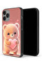 جراب حماية لجهاز Apple iPhone 14 Pro Max باندا صغير لطيف يحمل قلبًا
