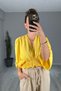 Back Detailed Linen Blouse - 7
