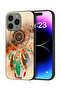 غطاء حماية لجهاز Apple iPhone 15 Pro Max بتصميم ماندالا ريش معلق