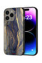 غطاء حماية لجهاز Apple iPhone 15 Pro Max بنمط رخامي لامع