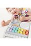 - Wooden Musical Play Set – 2-in-1 Baby Piano & Xylophone Toy with Drum and Mallets - 2