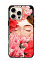 Apple iPhone 16 Pro Protective Case Cover Girl Face Hide In Flowers Art