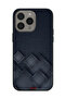 غطاء حماية لجهاز Apple iPhone 15 Pro Max بنمط مربعات على القماش - 2
