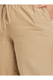 Plus Size Solid Wide Leg Pants with Drawstring Waist - 3