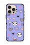 غطاء حماية لجهاز Apple iPhone 16 Pro Max بتصميم Love And Panda Doodle
