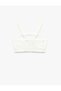 Square Neck Textured Strap Viscose Crop Blouse - 2