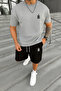 Men's Bottom Top Set T-Shirt Shorts Dk Printed