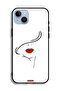 جراب حماية لجهاز Apple iPhone 14 Plus برسومات وجه فتاة - 2