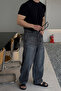 Men's Slim Fit Slim Fit 100% Cotton Basic Knitted Black T-Shirt - 6