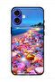 غطاء حماية لجهاز Apple iPhone 16 بتصميم أحجار فنية