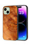 Apple iPhone 15 Plus Protective Case Cover Crack Wood