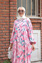 Women's Swallow Patterned Dress Fuchsia - 6