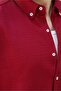 Burgundy Blue Long Sleeve Oversize Men's Shirt 6735 - 5