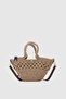 Ortega Handmade Mini Straw Crossbody Bag Mink