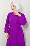 Belted Pleated Aerobin Dress Lilac Hm2339 - 2