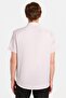 Men's Regular Fit Classic Cut Short Sleeve Cotton Single Pocket Dobby Beige Shirt - 5