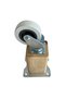 Kale Wooden Wheel Foot Furniture Table Cabinet Wheel Foot (Without Brake)(15cm)(Walnut Tree)(1 Pc) - 4