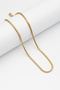 Round Snake Italian Chain Stainless Steel Necklace Gold Color - 3 mm - 2