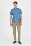 Navy Blue Polo Collar Short Sleeve Pocket Comfort Fit Cotton T-Shirt 1011250180 - 2