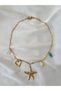 Women's Steel Tarnish-Free Starfish Heart Shaped Necklace - 2