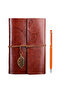 Handmade Leather Cover Notebook and Special Pen Set Vintage Nostalgic Diary, Agenda Special Day Gift - 8
