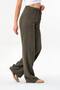 Muslin 100% Natural Cotton Elastic Waist Wide Leg Trousers Khaki - 4
