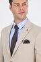 Men's Beige Swallow Collar 6 Drop Slim Fit Elastic Waist Suit 1001250176 - 4