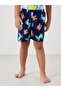 Graphic Print Reglan Sleeve Swim T-Shirt with Shorts and Cap Set - 5