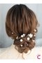 12-Piece Wedding Barrette Pearl Hairpin Bridal Tiara - Wedding Engagement Henna Promise Birthday Hair Bun Accessory - 3