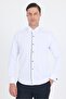 Men's White Ata Collar Textured Ceremony Cotton Slim Fit Shirt 1004250215 - 2