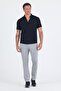 Men's Black Italian Buttoned Collar Short Sleeve Pocketless Slim Fit Shirt 1004250255 - 2