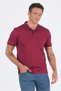 Burgundy Sleeveless Plain Suprem Polo Collar Pocketed 100% Cotton Comfort Fit T-Shirt 1011250189 - 3