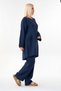 Muslin Tunic 100% Cotton Pocket Detail Loose Muslin Dress Hijab Navy Blue - 5