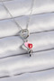 316L Steel Silver Color Colorful Heart Figure Charm Model Women's Necklace - Tj-Bko9319