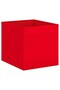 Square Storage Box 33X38X33 cm Organizer Box Plain Red Polyester Organizer - 2