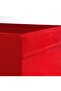 Square Storage Box 33X38X33 cm Organizer Box Plain Red Polyester Organizer - 4