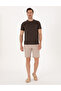 Beige Slim Fit Woven Shorts 50308132-Vr011