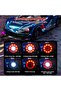 RC Drift Car, 1:16 4WD 2.4GHz Full Scale Blue LED Lights Two Batteries Rechargeable - 6
