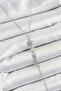Brass Zircon Stone Row Star Figure Y Model Silver Color Women's Necklace