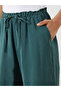 Lcw Modest Green Elastic Waist Wide Leg Women's Trousers - 3