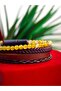 Steel Leather Bracelet with Natural Stone - 2